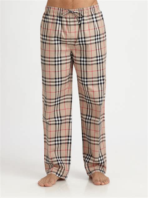 burberry plaid pajama pants|burberry print pants men's.